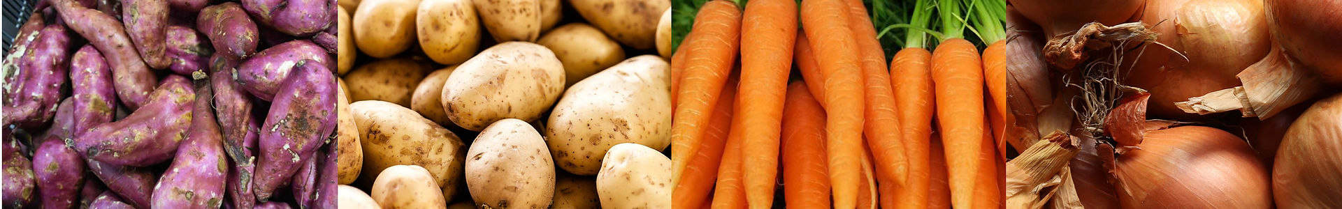 Soet Patats, Aartappels, Wortels, Uie